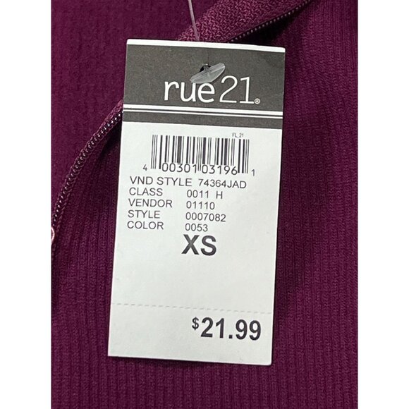 Rue 21 - Women's 1/2 Zip Long Sleeve Shirt - Purple - Extra Small - Picture 8 of 14